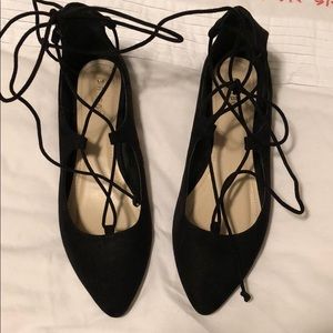 Lace up flats